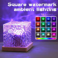 Water Ripple Night Light – 16-Color RGB Rotating Projector Lamp for Bedroom & Living Room
